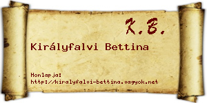 Királyfalvi Bettina névjegykártya