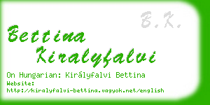 bettina kiralyfalvi business card
